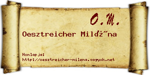 Oesztreicher Miléna névjegykártya